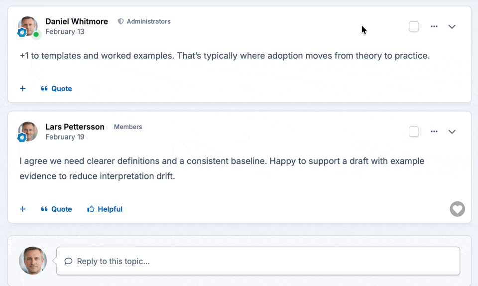 Screenshot of moderation tools