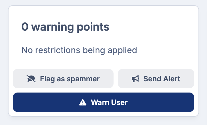Screenshot user warning